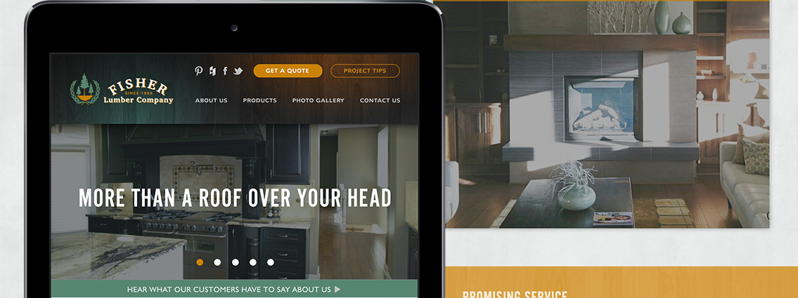 Close-up of Fisher Lumber page text.